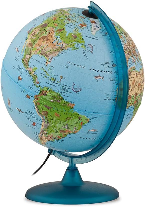 TECNODIDATTICA – Globus 0325sasaitkbbgd6 – Safari mit Buch, 25 cm