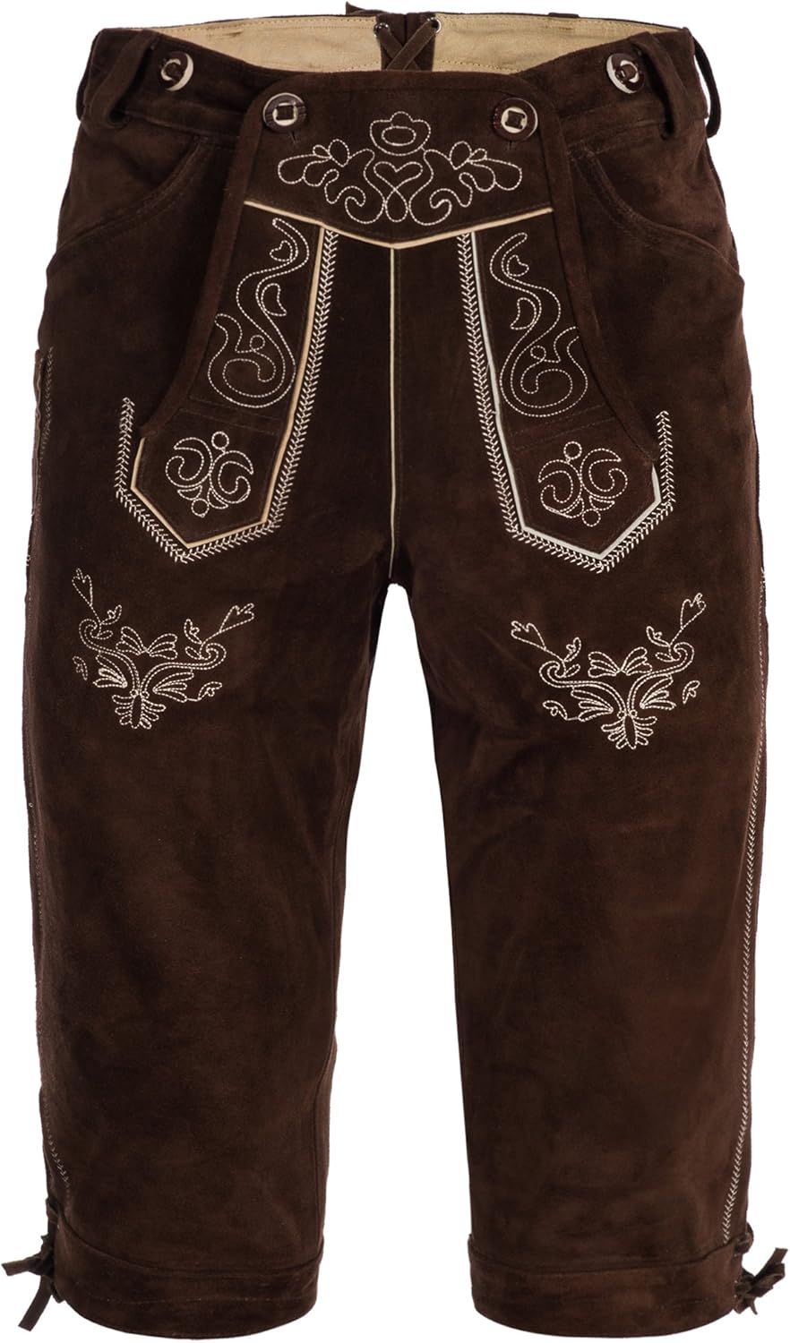 Iseaa Herren Trachten Lederhose 46 Dunkelbraun, 46 Dunkelbraun