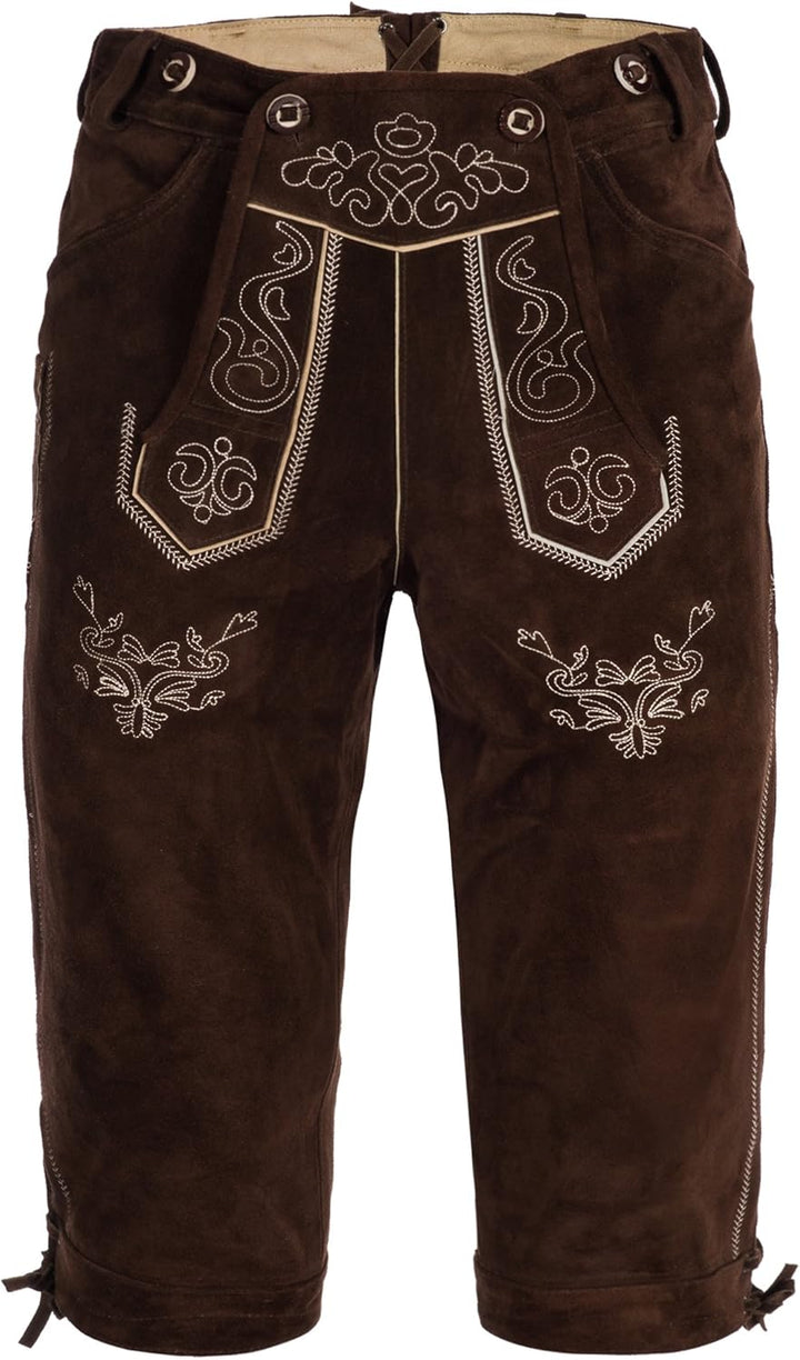 Iseaa Herren Trachten Lederhose 46 Dunkelbraun, 46 Dunkelbraun