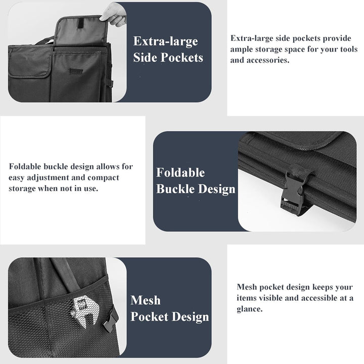 Kofferraum-Organizer 56L, Auto-Kofferraumtasche, Grosskapazitäts-Kofferraumtasche, Wasserdichte & Ab