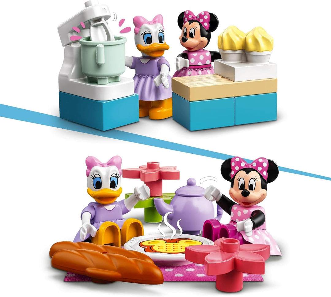 LEGO 10942 DUPLO Disney Minnies Haus mit Café, Minnie Mouse Spielzeug zum Bauen ab 2 Jahre, Kindersp