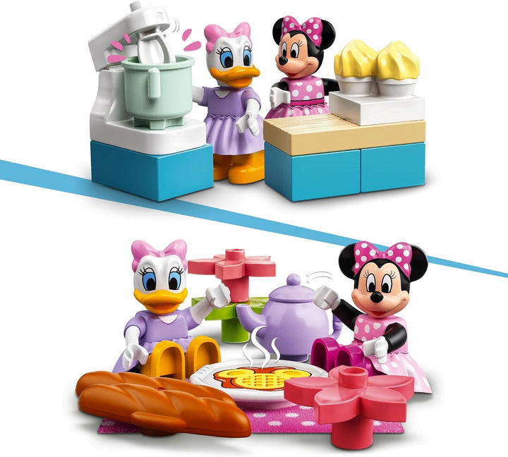LEGO 10942 DUPLO Disney Minnies Haus mit Café, Minnie Mouse Spielzeug zum Bauen ab 2 Jahre, Kindersp