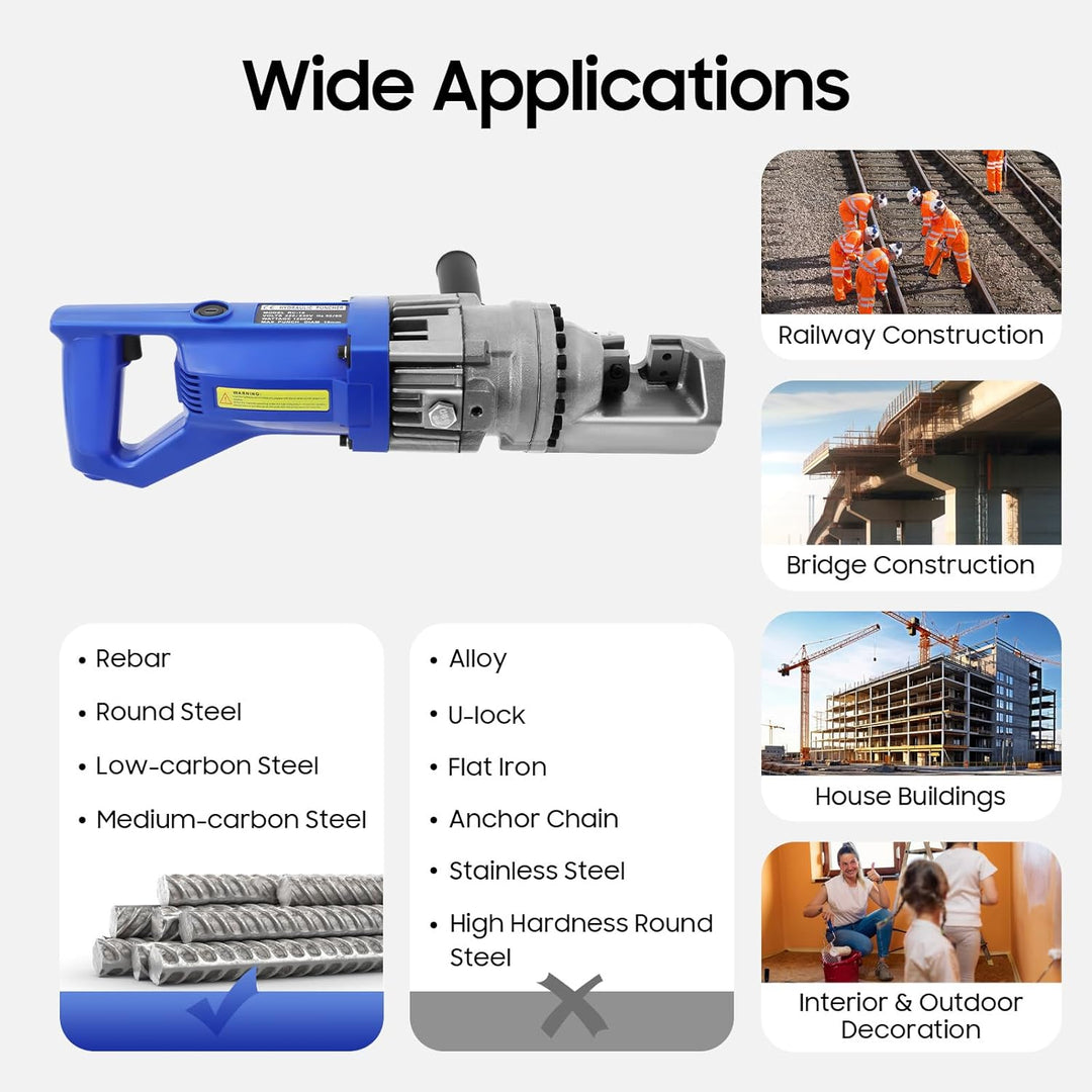 Elektrischer Hydraulischer Betonstahlschneider, 4-16mm Elektro Hydraulischer Bolzenschneider Rebar C