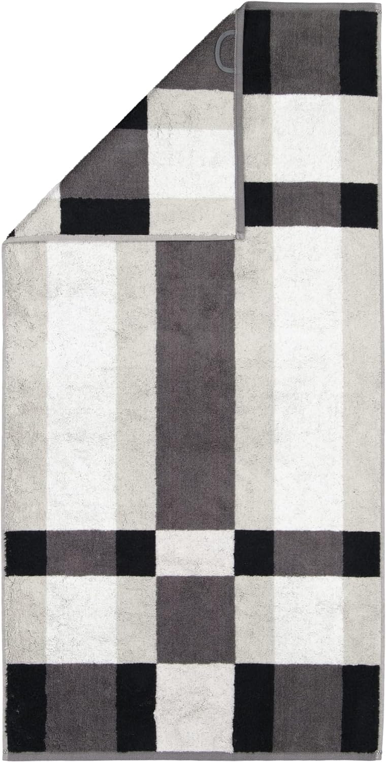CAWÖ Home Handtücher Delight Karo 6219 Platin - 77 Duschtuch 70x140 cm, Duschtuch 70x140 cm