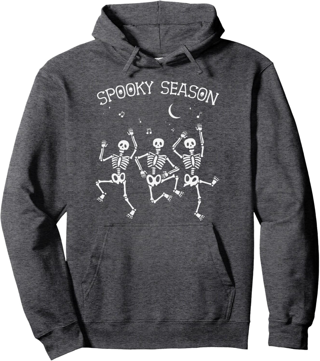 Spooky Season Dancing Skelette Halloween Pullover Hoodie