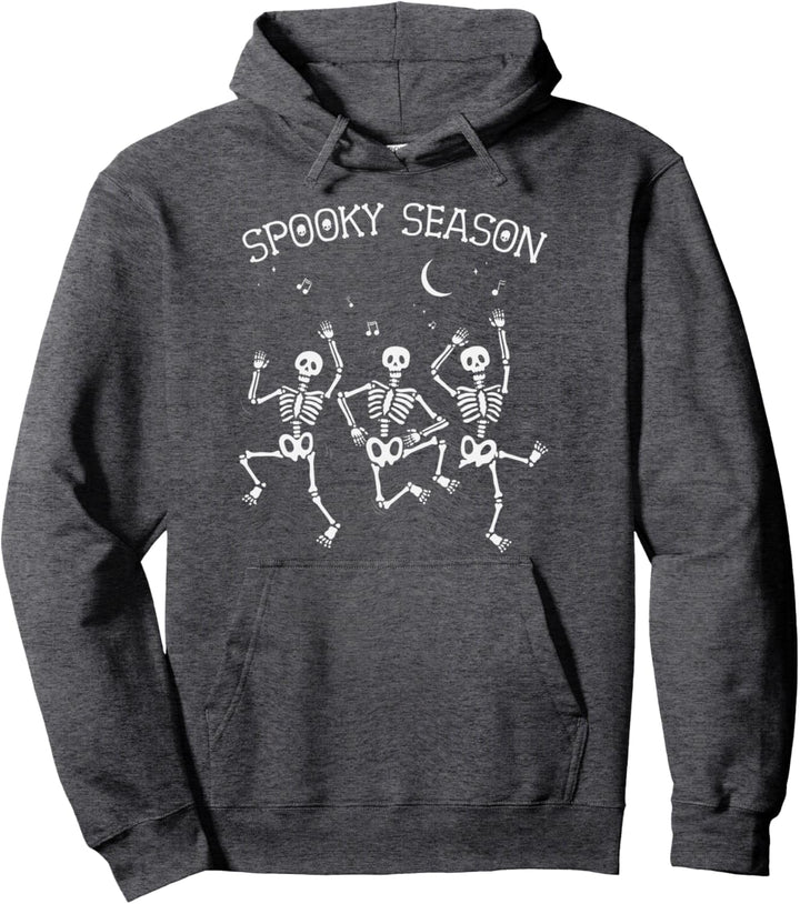 Spooky Season Dancing Skelette Halloween Pullover Hoodie