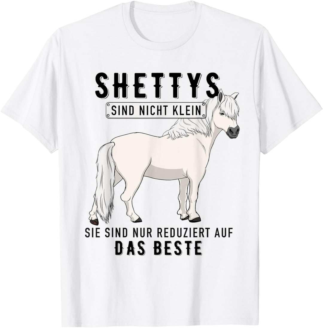 Nicht klein Kinder Pony Pferde Mädchen Sprüche Damen Shetty T-Shirt