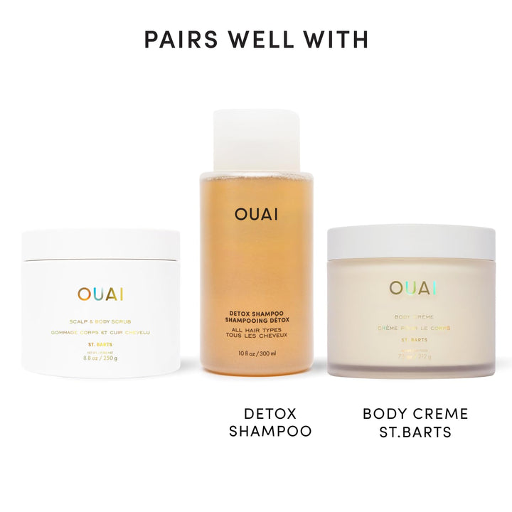OUAI Scalp &amp; Body Scrub Reisegrösse – St. Barts – Exfolierendes Körperpeeling mit Zucker &amp; Kokosöl f