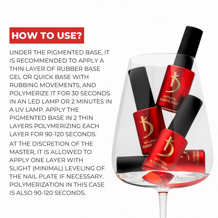 K Kodi Professional Natural Rubber Base Gel - Base Coat Nail Polish Dark Beige Nude UV LED - Unterla