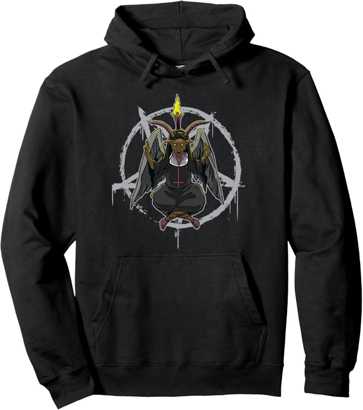 Pentagram Baphomet Satanic Hail Satan Occult Men Women Gift Pullover Hoodie