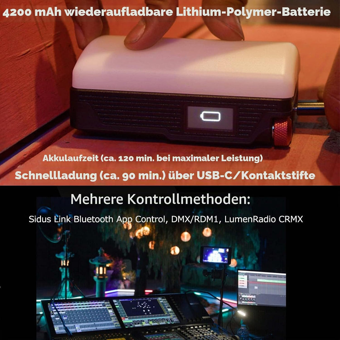 Aputure MC Pro RGBWW LED-Kamera-Videoleuchte, Temperatur 2000K-10000K, unterstützt magnetische Anzie