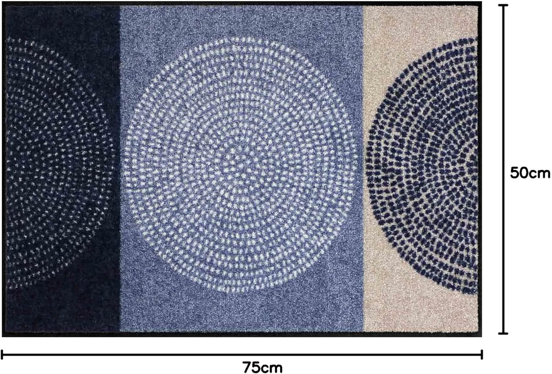 Salonloewe Fussmatte Nestor 50x75 cm - (SLD1574-050X075) H 50 cm | B 75 cm | L 0,7 cm Blau, H 50 cm