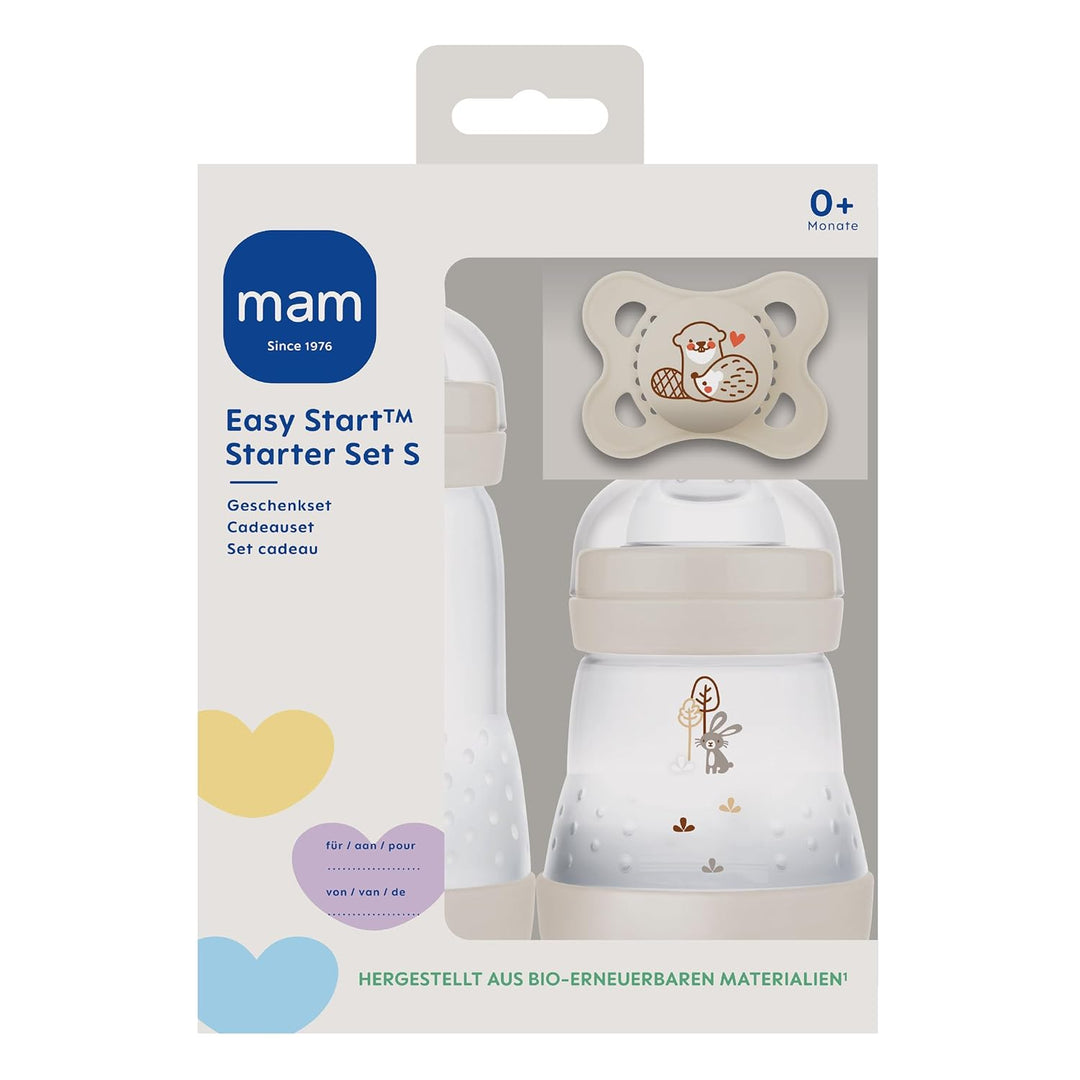 MAM Easy Start Anti-Colic Starter Set S, Baby Erstausstattung mit 2 Anti-Colic Flaschen (160 ml & 26
