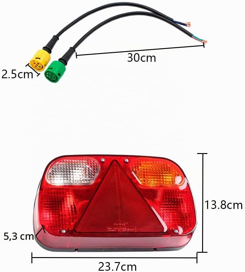 ETUKER 1Pair Anhänger Rückleuchten Kit Anhänger Rückleuchte, 12V Universal Wasserdichte Anhänger Rüc