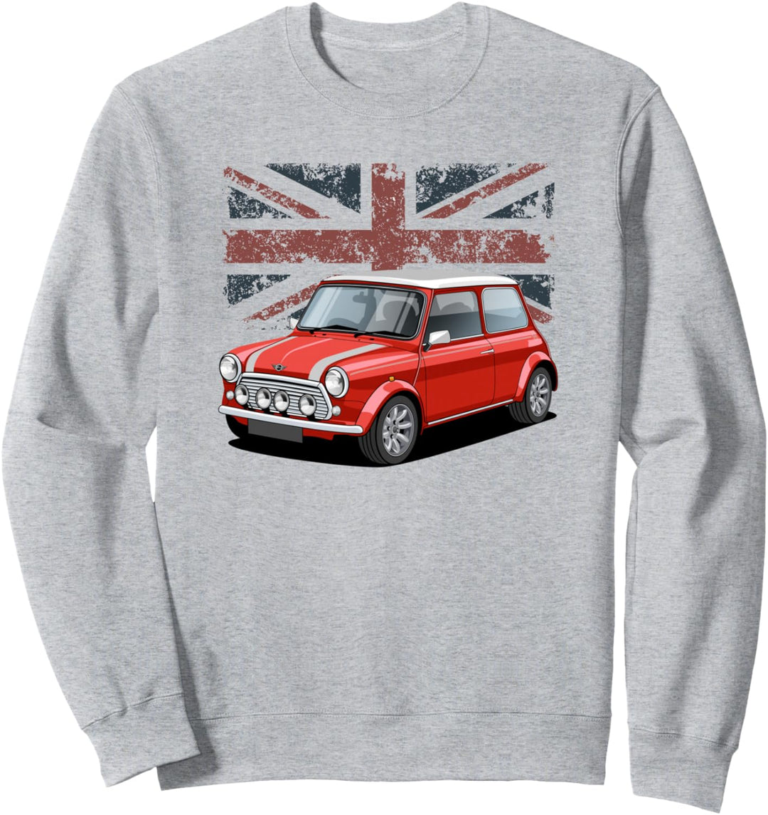 British Classic Car Red Mini Sportwagen Sweatshirt