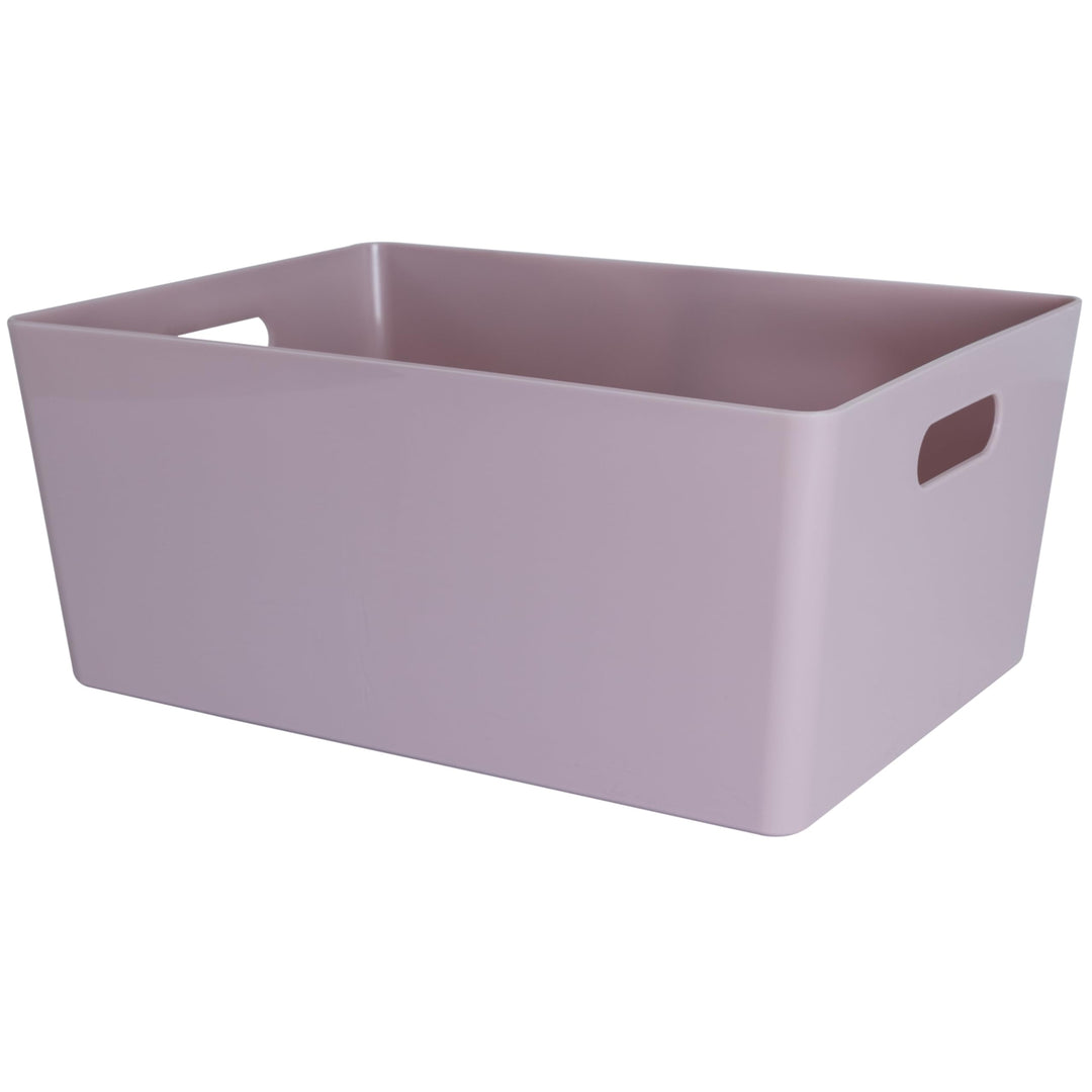 3x Ordnungsbox - 15 cm hoch - FLIEDER - 35x26x15cm - 11,5 Liter - DINA4 - Ordnungskorb - Schubladeno