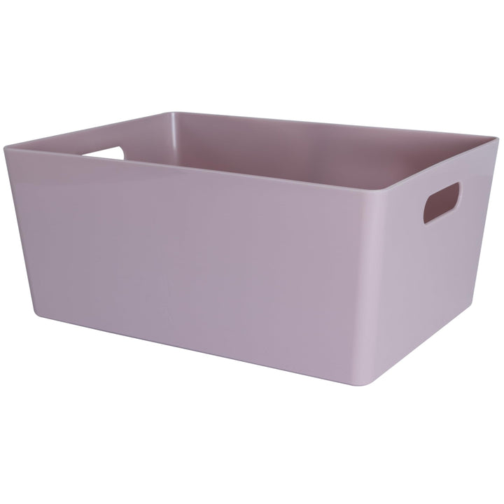 3x Ordnungsbox - 15 cm hoch - FLIEDER - 35x26x15cm - 11,5 Liter - DINA4 - Ordnungskorb - Schubladeno