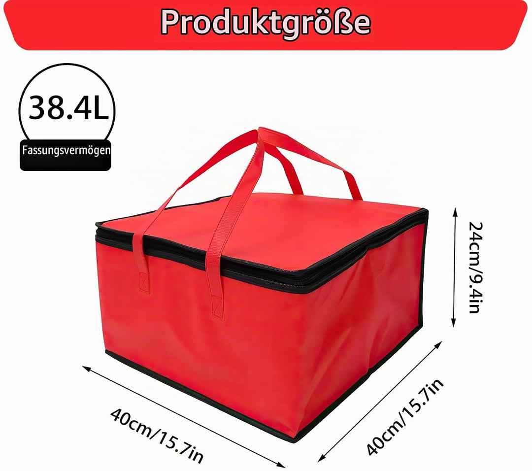 Kühltasche Gross 40 x 40 x 24 cm, Kühltasche für Torten, Bbierkasten, Lebensmittellieferung, Isolier