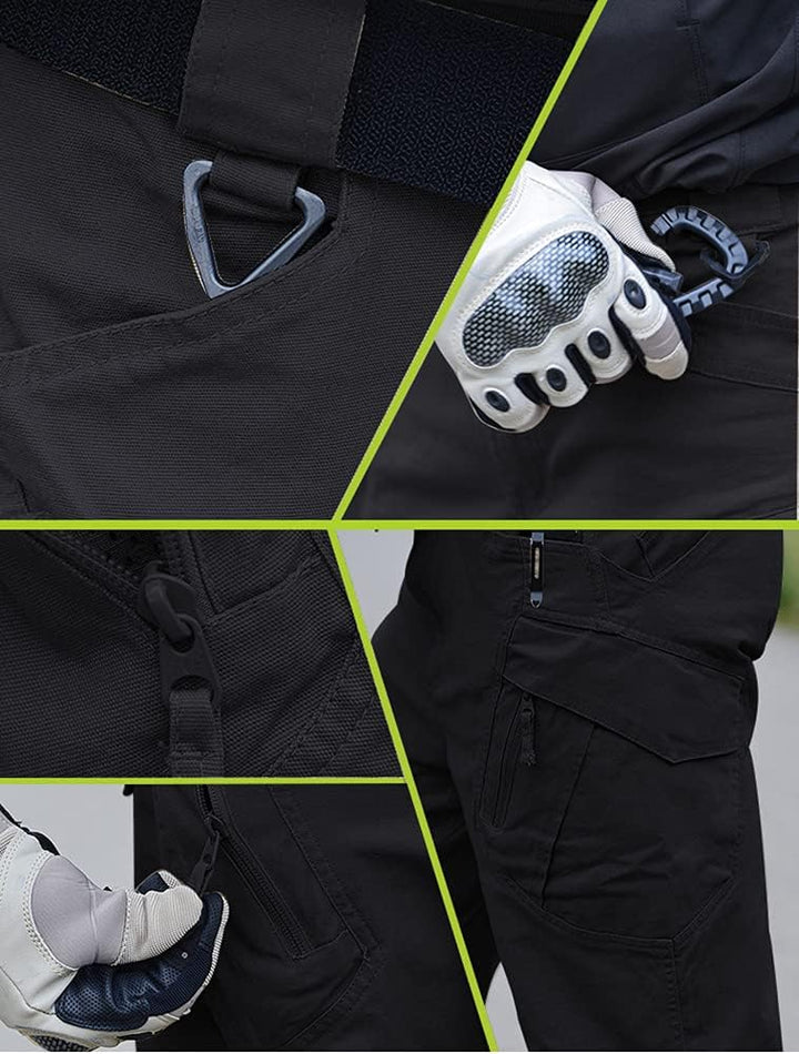 FEDTOSING Cargohose Herren Vintage Militär Tactical Hosen mit Stretch Arbeitshose Outdoor Viele Tasc