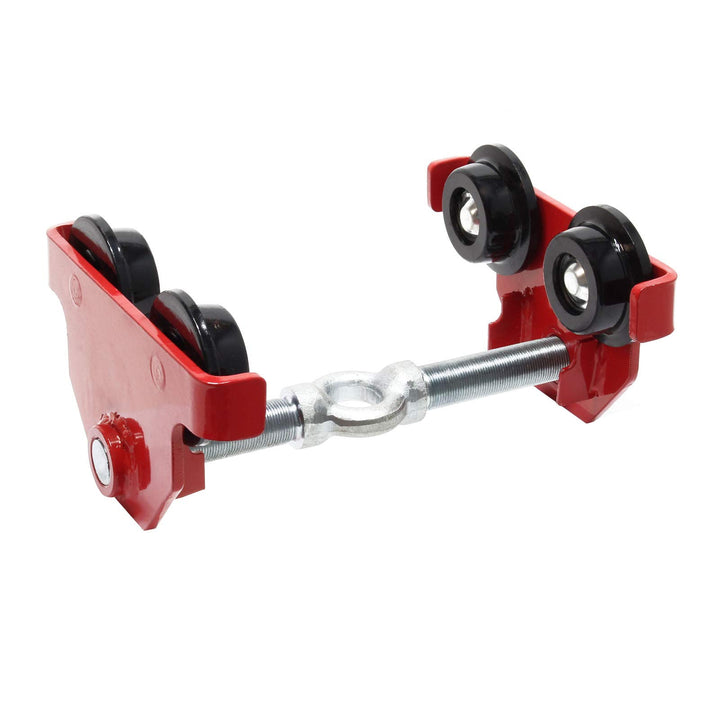 Wiltec Laufkatze bis 500 kg, 45-220 mm Flanschbreite, Handfahrwerk für Kran, Rollfahrwerk stufenlos