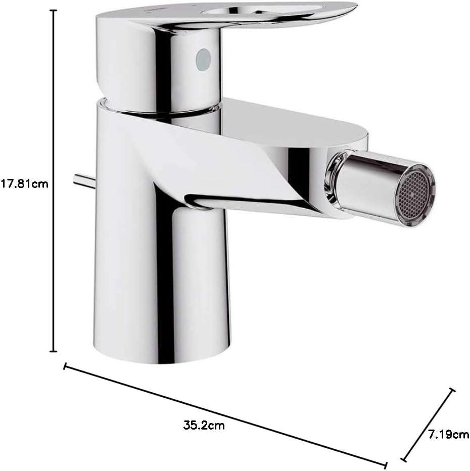 Grohe Start Loop 23352000 Single Lever Bidet Armatur inkl. Pop Up Ablaufgarnitur, Chrom, Bidet