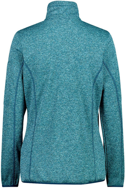 CMP Damen Lightweight Knitted Fleece Jacket With Mesh WOMAN JACKET 36 Acqua-darker, 36 Acqua-darker