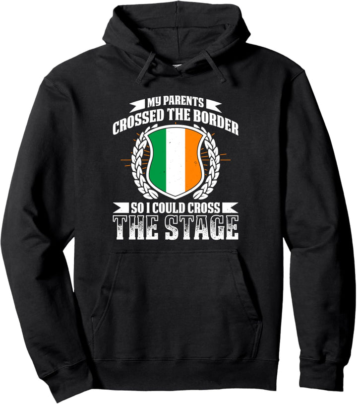 Irland Irish Roots Irish Heritage Proud Irish Flag Funny Pullover Hoodie