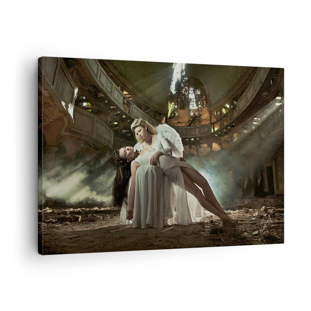 ARTTOR Bilder auf Leinwand Engel Frau Theater Oper Leinwandbild 70x50cm Wandbilder Dekoration Wohnzi