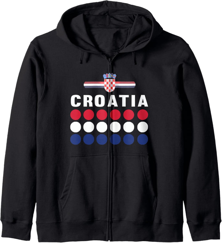 Croatia National Pride Croatian Flag-style Kapuzenjacke