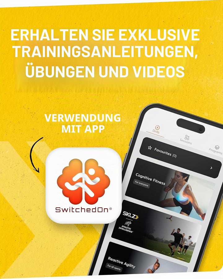 SKLZ Sports & Outdoor & Sports Reaktionsbälle Reaktiver Verschluss Sportreaktionsgerät, Blau/Gelb/Ro