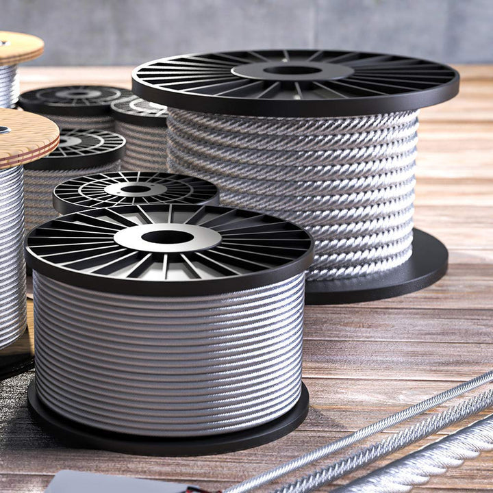 DQ-PP STAHLSEIL | 4mm | 20m | Edelstahl INOX | 7x7 mittelweich | Drahtseil für Rankhilfe Rostfrei Se