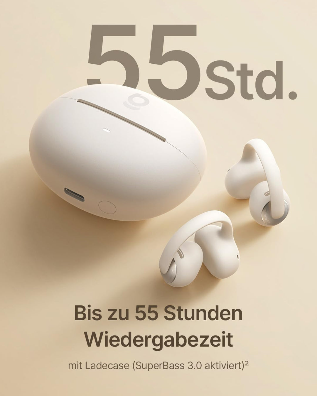 Baseus Bowie MC2 Open Ear Kopfhörer, Clip-On Earbuds | CloudComfort 2.0, Hi-Res Audio, LDAC, SuperBa