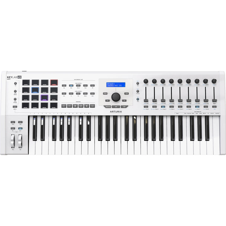 Arturia Keylab 49 MK II | 49 Tasten USB MIDI Controller Keyboard, 4 CV/Gate Ausgang, weiss