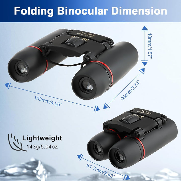 FOCUHUNTER Fernglas 30 x 60, faltbares Dachprismen-Fernglas, Vintage-Taschen-Fernglas mit Antireflex