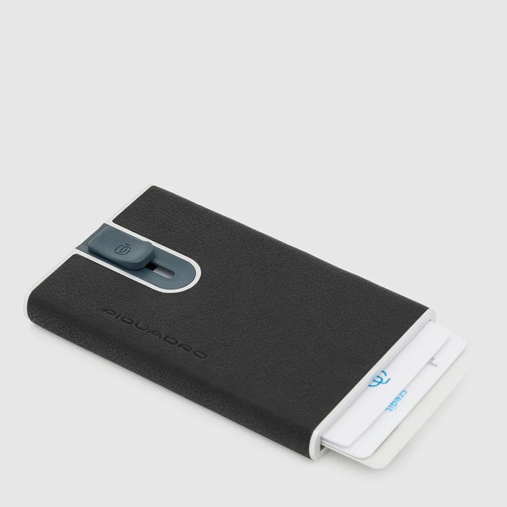 Piquadro Black Square - Kreditkartenetui 5cc 10 cm Black Schwarz, Schwarz