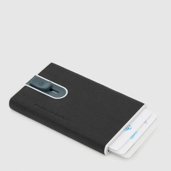 Piquadro Black Square - Kreditkartenetui 5cc 10 cm Black Schwarz, Schwarz
