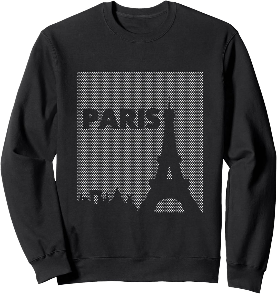 Cool Paris France Tees - Paris Eiffel Tower Abstract Skyline Sweatshirt