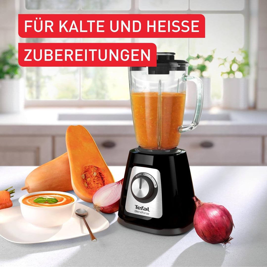 Tefal BL435831 BL4358 Standmixer, Glas, 1.75 liters, Schwarz