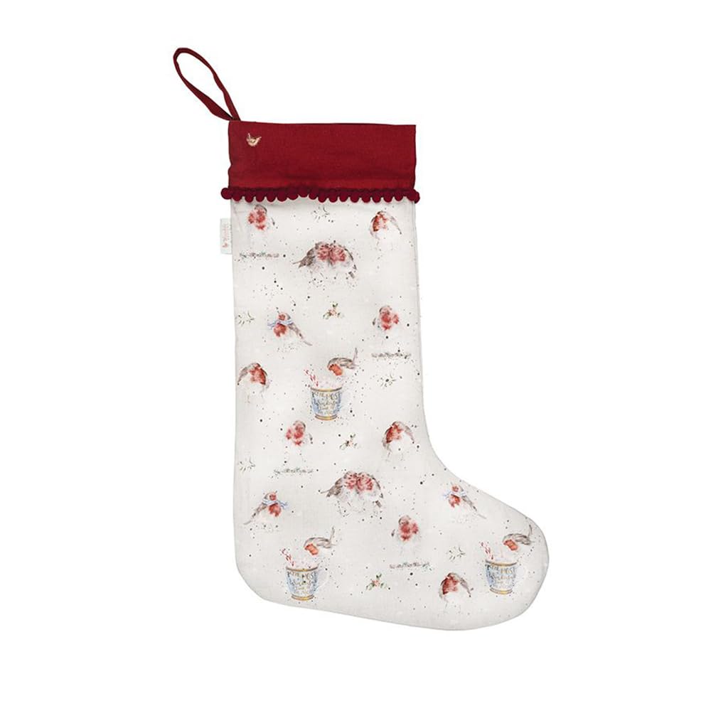 Wrendale Designs Hannah Dale Weihnachtsstrumpf mit Weihnachtsstrumpf, 220 x 600 mm Season's Tweeting