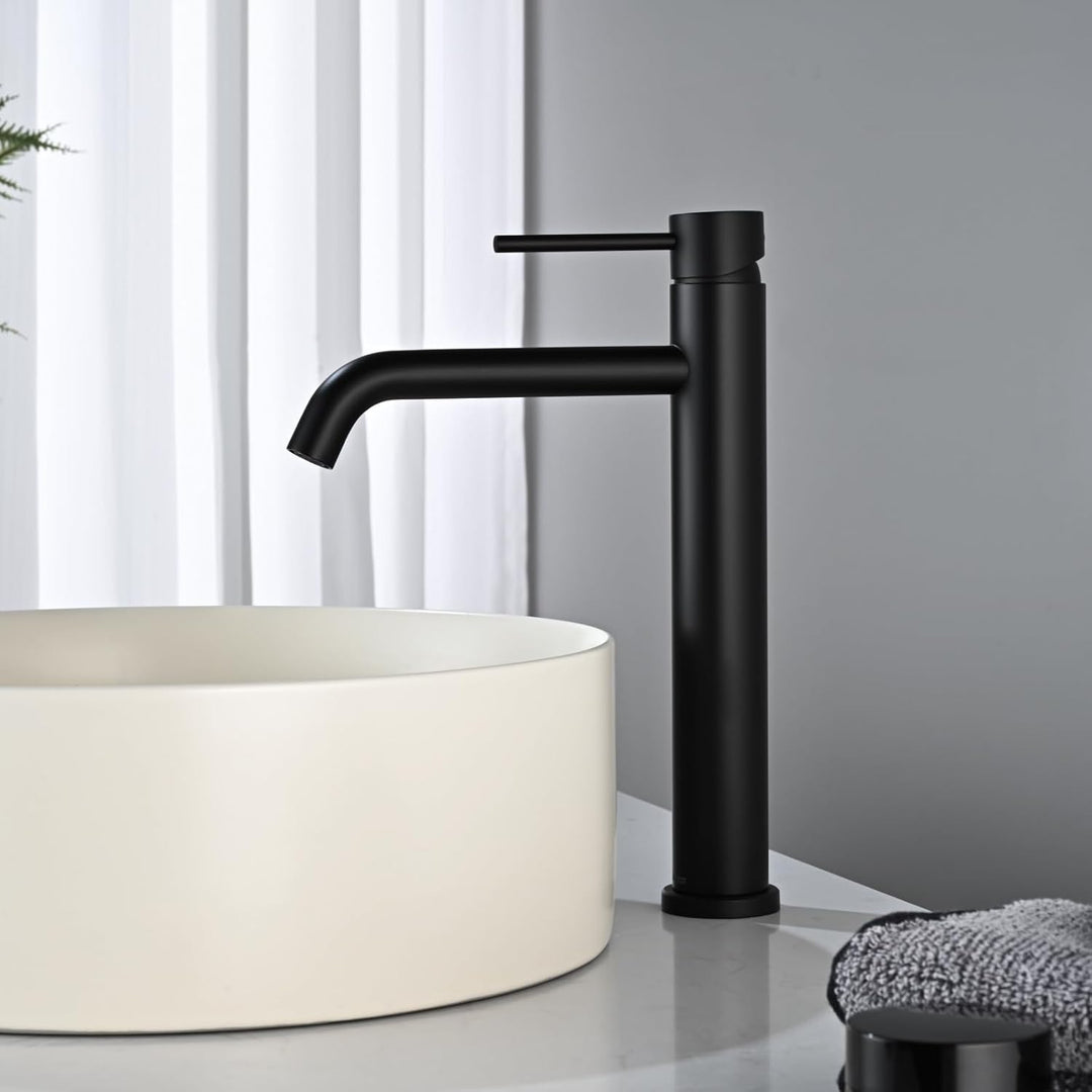 Wasserhahn Bad-Mischbatterie, Waschtischarmatur mit Geräuscharmem Keramischem Ventilkern, Armatur fü