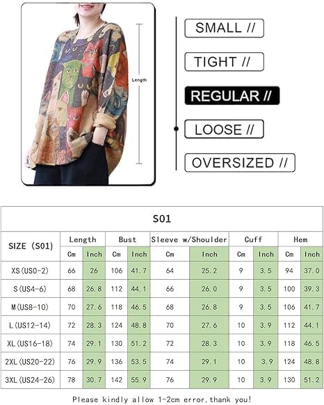 Janein Damen Pullover Oversize Lang Strickpullover Herbst Winter Rundhals Sweater mit Blumenmuster W