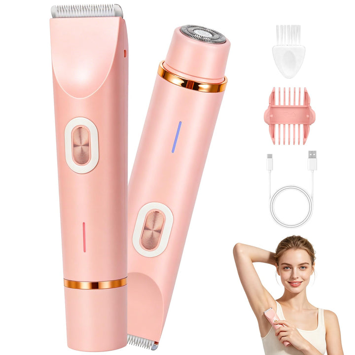 Mineup 2-in-1 Intimrasierer Für Frauen, Elektrischer Rasierer Damen, Damenrasierer Elektrisch, Nass