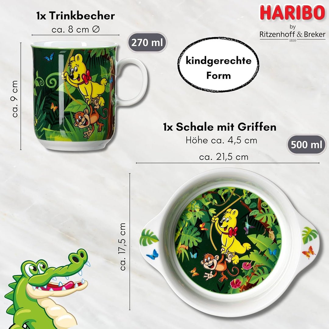 Kindergeschirr-Set HARIBO Jungle | 2-teilig | grün, Jungle