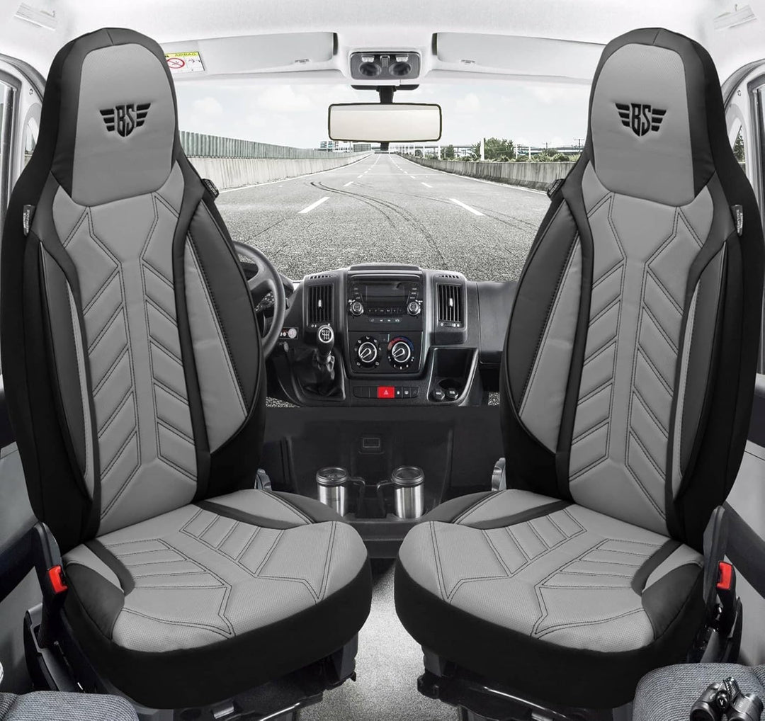 BREMER SITZBEZÜGE Mass Sitzbezüge Schonbezüge für Mercedes Vito Viano W639 DPL501 DPL501 - Schwarz/G
