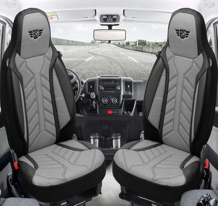 BREMER SITZBEZÜGE Mass Sitzbezüge Schonbezüge für Mercedes Vito Viano W639 DPL501 DPL501 - Schwarz/G