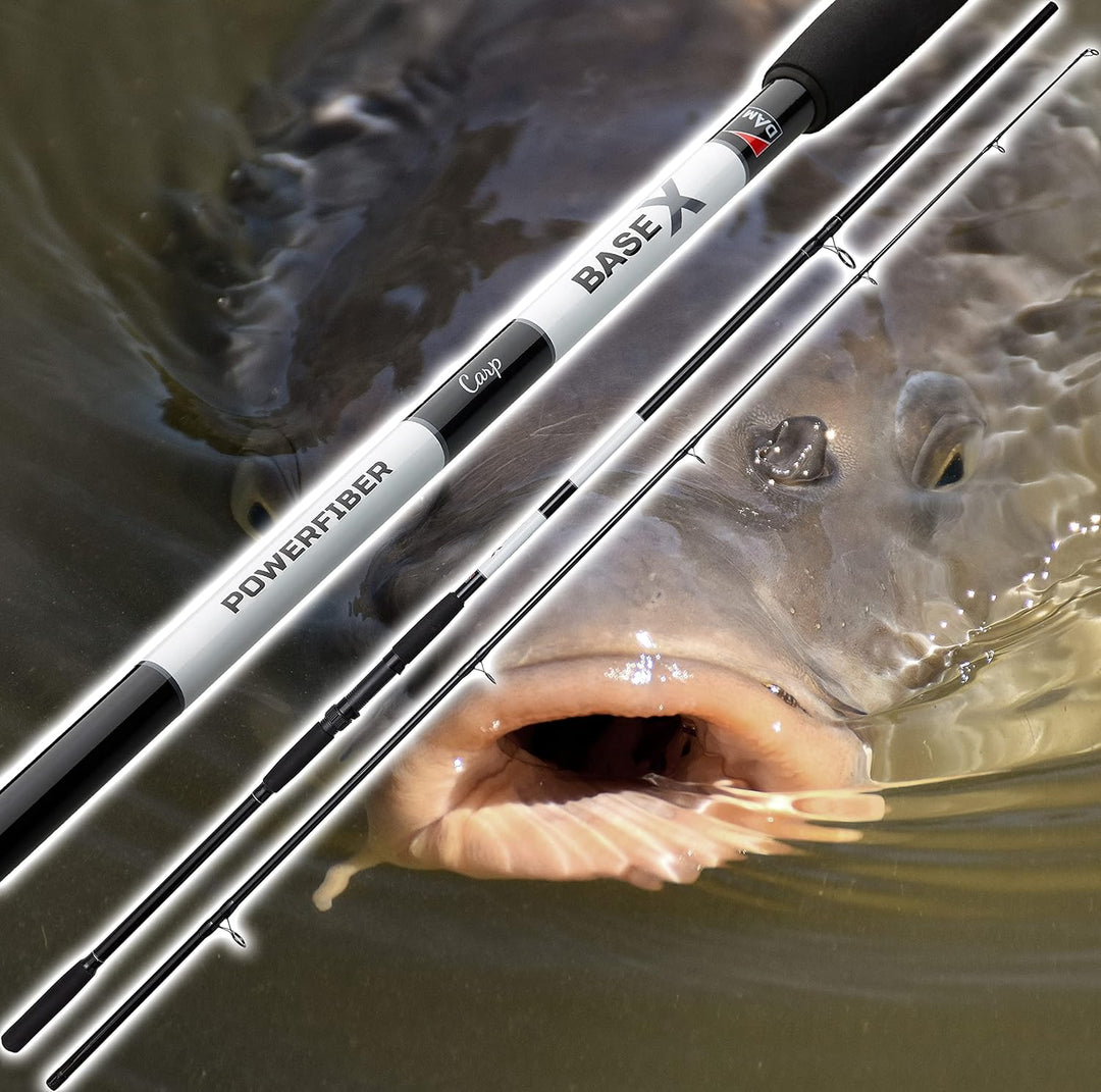 D-A-M Karpfen Set komplett Carp-X - Angelset 2 Karpfenruten + 2 Rollen 3,60 m