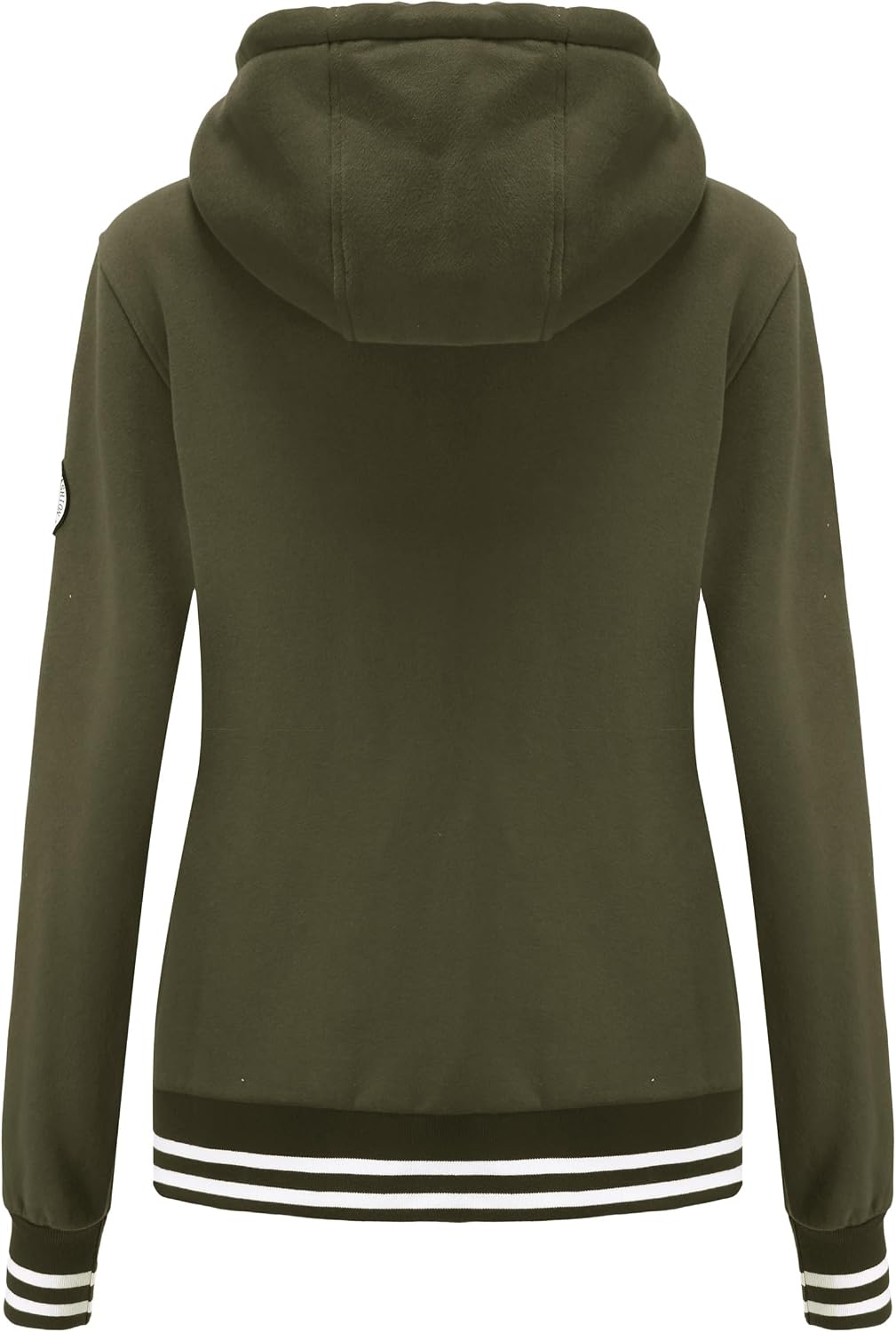 TrendiMax Damen Sweatjacke Kapuzenpullover Zip Hoodie Kapuzenjacke Winter Sweatshirt Jacke M Armeegr