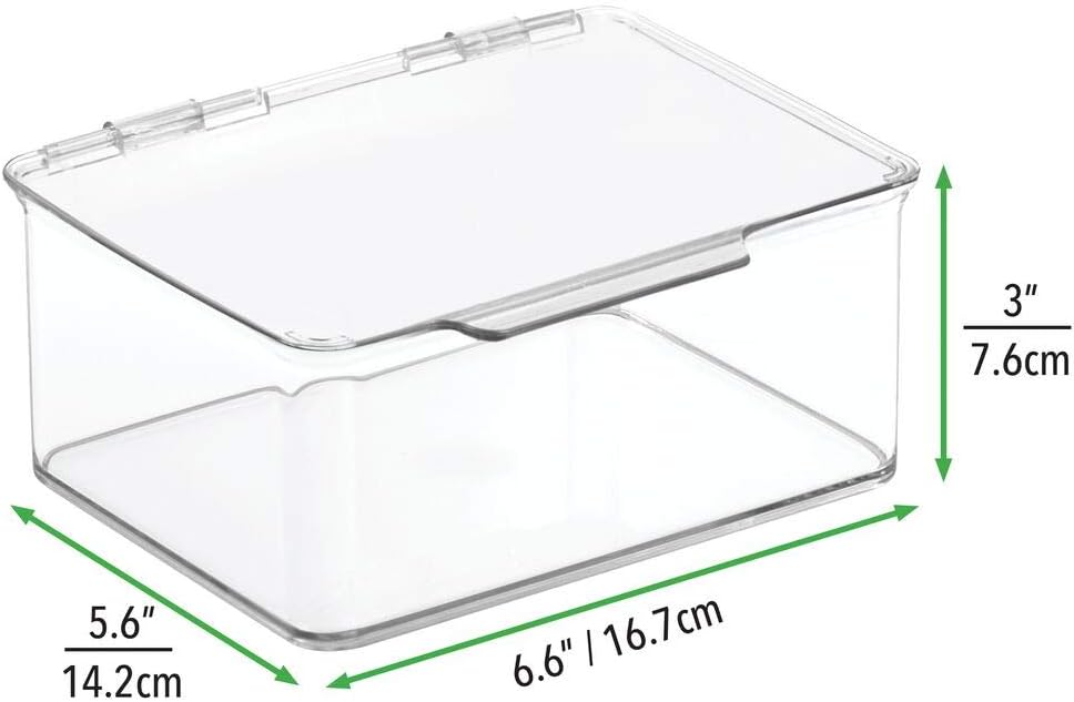 mDesign 4er-Set Schreibtisch Organizer – stapelbarer Büro Organizer aus BPA-freiem Kunststoff – klei