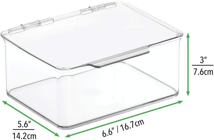 mDesign 4er-Set Schreibtisch Organizer – stapelbarer Büro Organizer aus BPA-freiem Kunststoff – klei