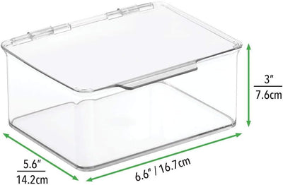 mDesign 4er-Set Schreibtisch Organizer – stapelbarer Büro Organizer aus BPA-freiem Kunststoff – klei